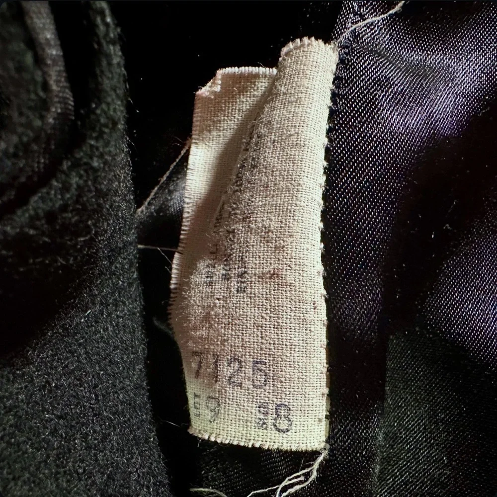 Mackintosh Vintage 100% Pure Wool Black Button-Down Long-Sleeve Pea Coat Size 8